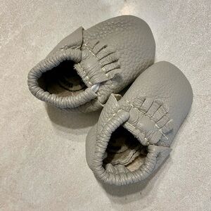 Freshly Picked Gray Baby Classic Moccasins